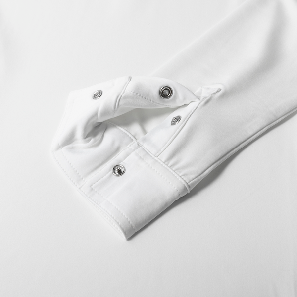Classic Women's Long-Sleeved Show Shirt with Standing Collar
