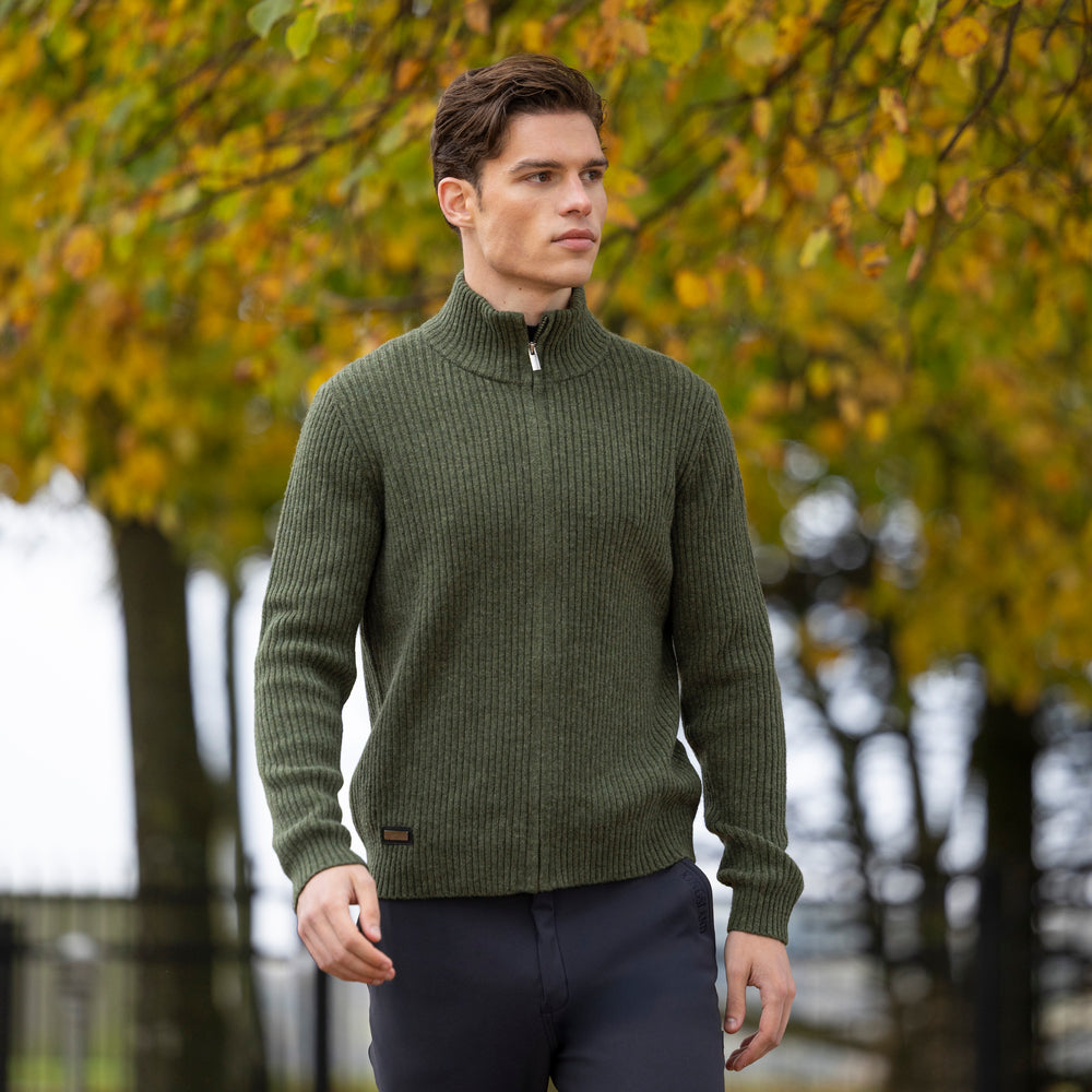 KLAndre Mens Full-Zip Cardigan