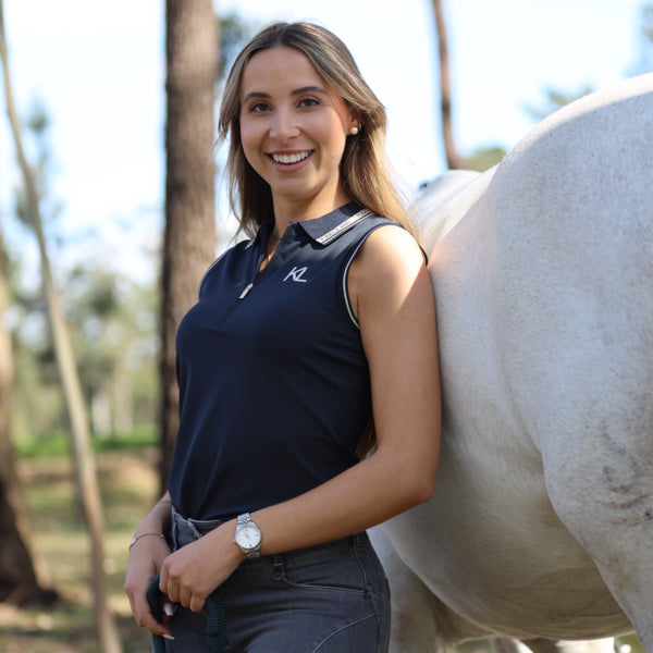 Polo piqué sans manches pour femme KLNaira