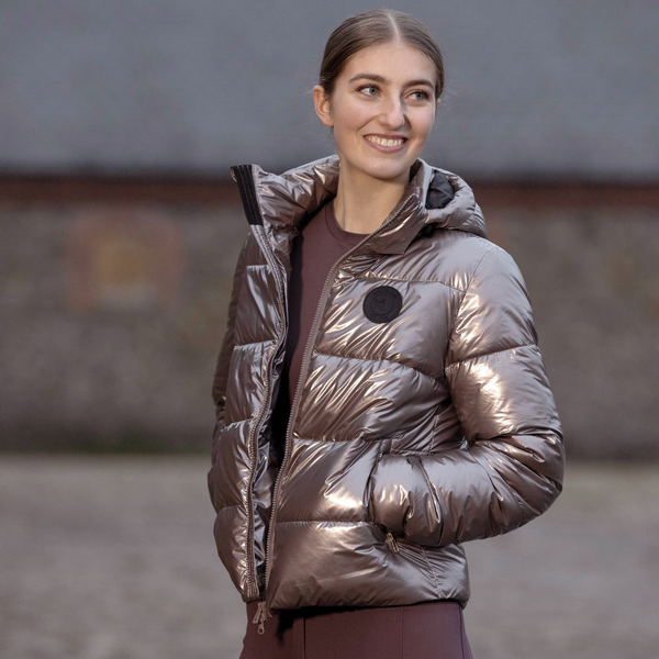 KLMadison Veste d’équitation métallisée Imperméable pour femmes