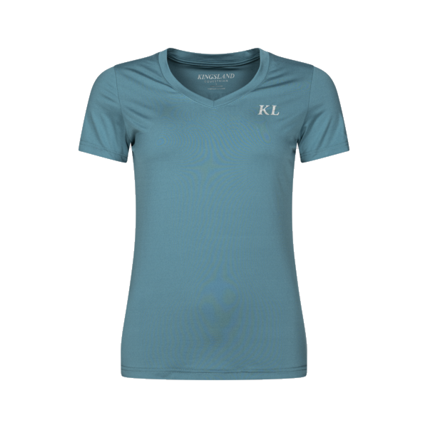 Kingsland Equestrian Riding Ladies V-Neck Shirt blue