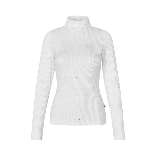 KLMichela Pull à col roulé tricoté pour femmes