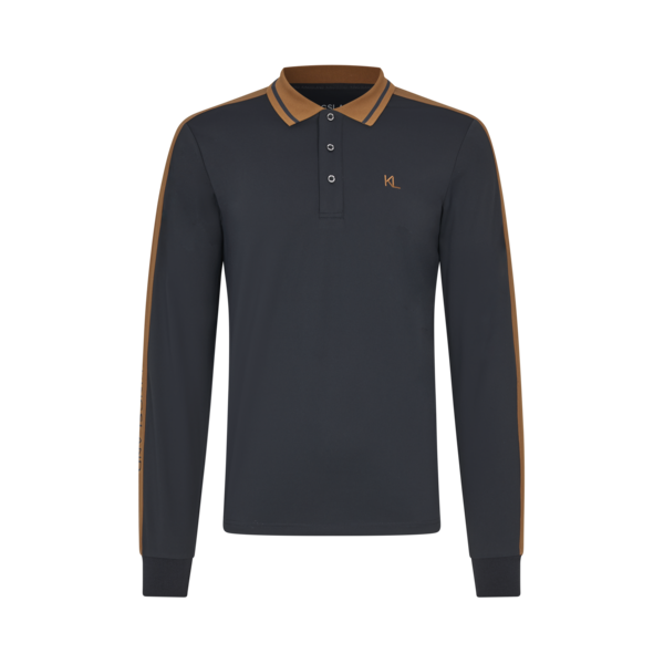 KLMarco Mens Long Sleeve Polo Pique