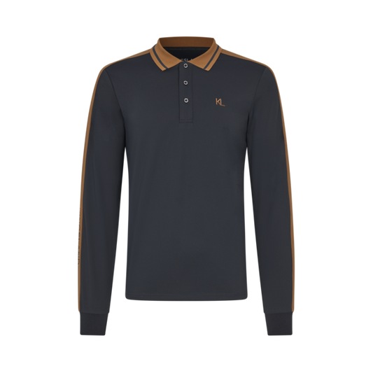KLMarco Mens Long Sleeve Polo Pique