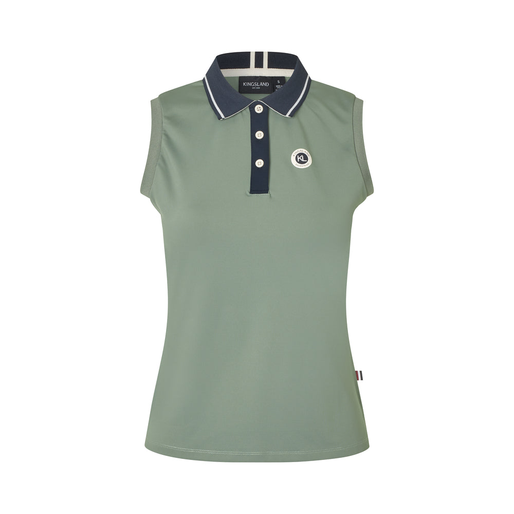 KLLaura Ladies Sleeveless Polo Pique Top
