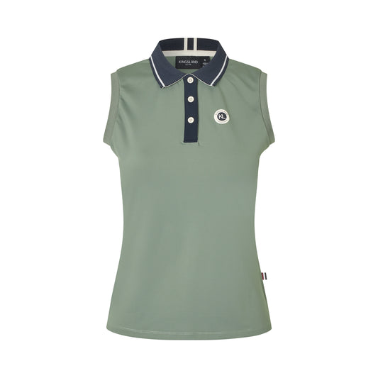 KLLaura Ladies Sleeveless Polo Pique Top