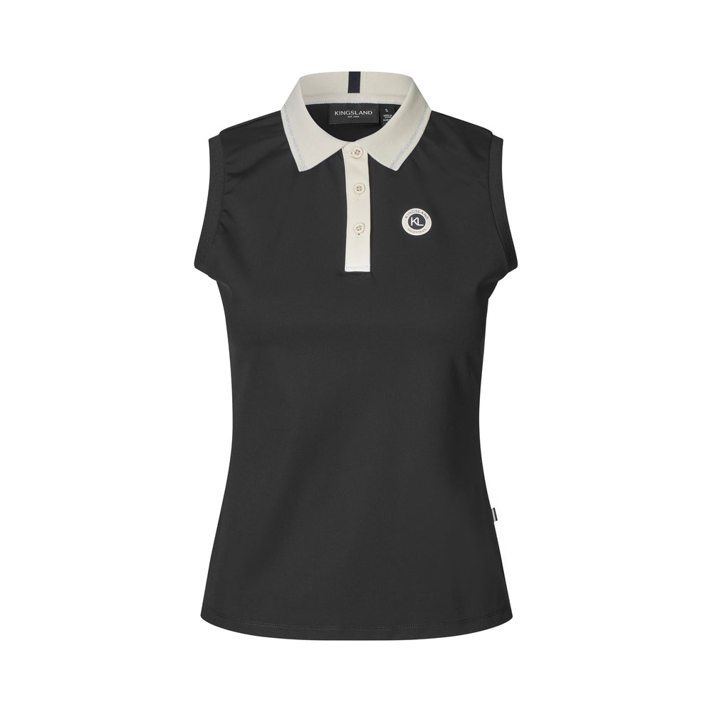 KLLaura Ladies Sleeveless Polo Pique Top