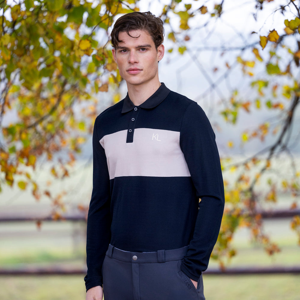 KLAxel Mens LS Polo Shirt