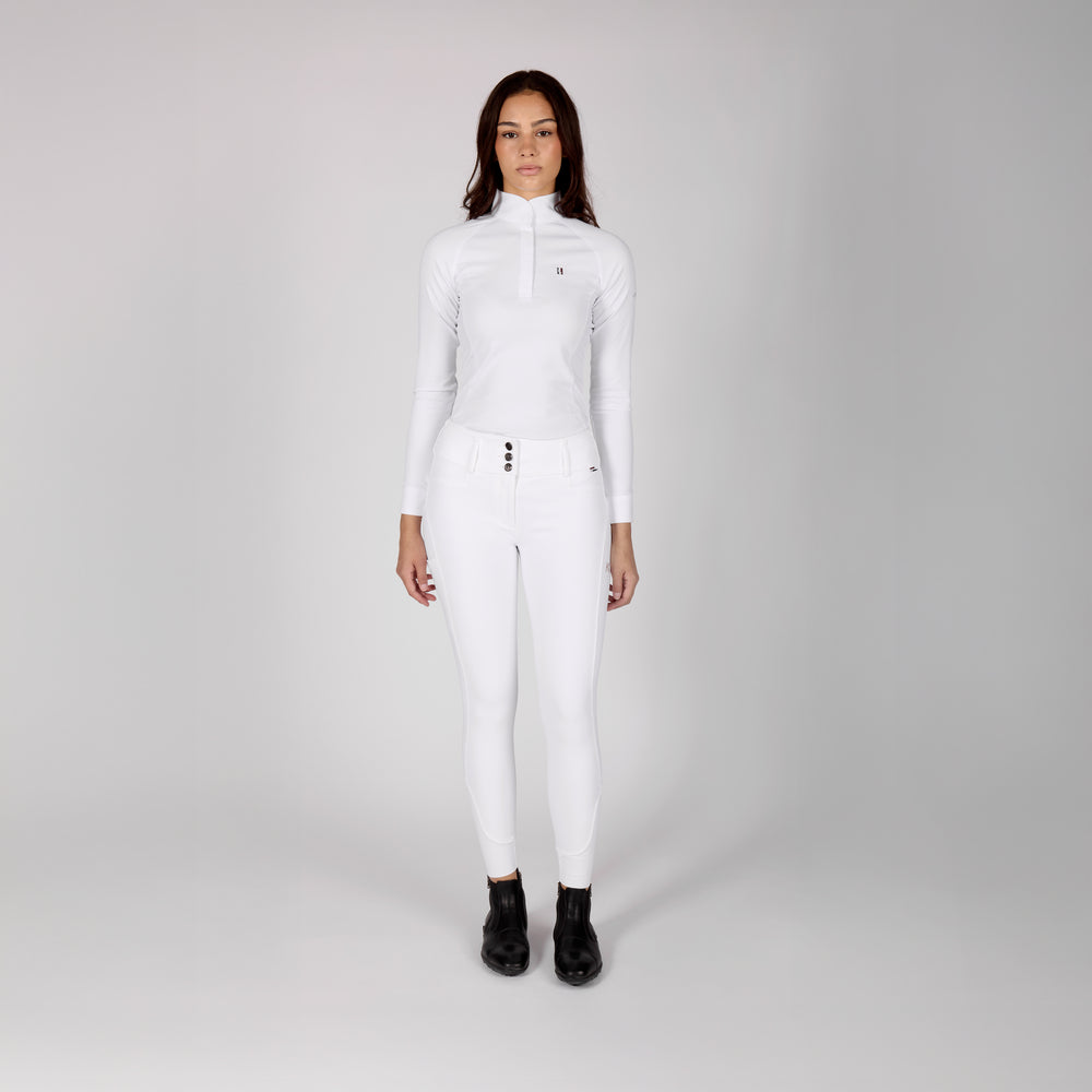Pantalon d'équitation KLKimi pour femme, coupe A, taille moyenne, entièrement adhérent