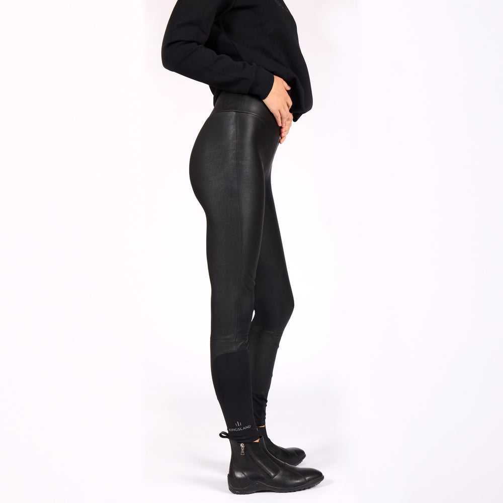 KLMia Legging en cuir stretch pour femmes