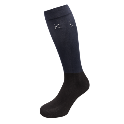 Kingsland Equestrian Riding Dalary Show Sock with crystals 2-pack navy